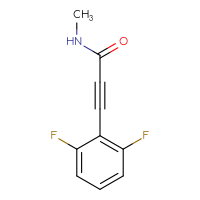 Chemical structure of 3-(2,6-difluorophenyl)-N-methylprop-2-ynamide - CSSB06359986637