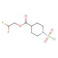 Chemical structure of 2,2-difluoroethyl 1-(chlorosulfonyl)piperidine-4-carboxylate - CSSB21224764140