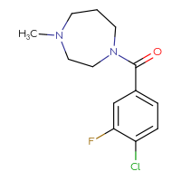 Chemical structure of 1-(4-chloro-3-fluorobenzoyl)-4-methyl-1,4-diazepane - CSSB00093185499