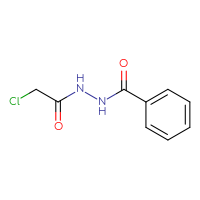 Chemical structure of N'-(2-chloroacetyl)benzohydrazide - CSSB00000010089