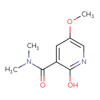 Chemical structure of 2-hydroxy-5-methoxy-N,N-dimethylpyridine-3-carboxamide - CSSB21415998155