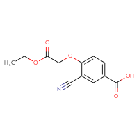 Chemical structure of 3-cyano-4-(2-ethoxy-2-oxoethoxy)benzoic acid - CSSB00138412306