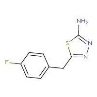 Chemical structure of 5-[(4-fluorophenyl)methyl]-1,3,4-thiadiazol-2-amine - CSSB00000752968