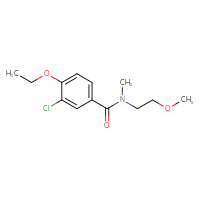 Chemical structure of 3-chloro-4-ethoxy-N-(2-methoxyethyl)-N-methylbenzamide - CSSB06919402212
