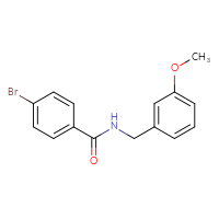 Chemical structure of 4-bromo-N-[(3-methoxyphenyl)methyl]benzamide - CSSB00000581252