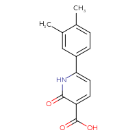 Chemical structure of 6-(3,4-dimethylphenyl)-2-oxo-1,2-dihydropyridine-3-carboxylic acid - CSSB00003208038