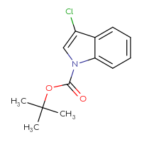 Chemical structure of tert-butyl 3-chloro-1H-indole-1-carboxylate - CSSB06786868469