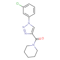 Chemical structure of 1-[1-(3-chlorophenyl)-1H-1,2,3-triazole-4-carbonyl]piperidine - CSSS00081073435