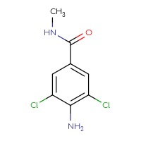 Chemical structure of 4-amino-3,5-dichloro-N-methylbenzamide - CSSB00012339991