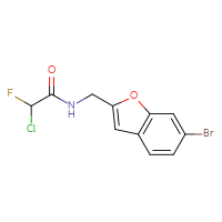 Chemical structure of N-[(6-bromo-1-benzofuran-2-yl)methyl]-2-chloro-2-fluoroacetamide - CSSB21332123749