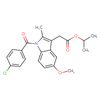 Chemical structure of propan-2-yl 2-[1-(4-chlorobenzoyl)-5-methoxy-2-methyl-1H-indol-3-yl]acetate - CSSB00138410891