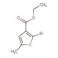 Chemical structure of ethyl 2-bromo-5-methylthiophene-3-carboxylate - CSSB00015657633