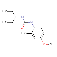 Chemical structure of 1-(4-methoxy-2-methylphenyl)-3-(pentan-3-yl)urea - CSSB02001717175