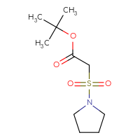 Chemical structure of tert-butyl 2-(pyrrolidine-1-sulfonyl)acetate - CSMB02268055051