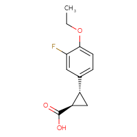 Chemical structure of (1R,2R)-2-(4-ethoxy-3-fluorophenyl)cyclopropane-1-carboxylic acid - CSSB00121570917