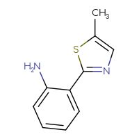 Chemical structure of 2-(5-methyl-1,3-thiazol-2-yl)aniline - CSSB00011720584