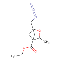 Chemical structure of ethyl 1-(azidomethyl)-3-methyl-2-oxabicyclo[2.1.1]hexane-4-carboxylate - CSSB00102955311