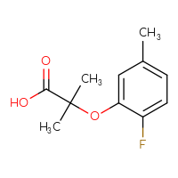 Chemical structure of 2-(2-fluoro-5-methylphenoxy)-2-methylpropanoic acid - CSSB00021373268