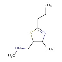 Chemical structure of methyl[(4-methyl-2-propyl-1,3-thiazol-5-yl)methyl]amine - CSSB00011671227