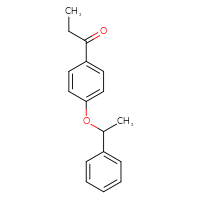 Chemical structure of 1-[4-(1-phenylethoxy)phenyl]propan-1-one - CSSB00000600021