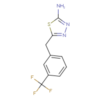 Chemical structure of 5-{[3-(trifluoromethyl)phenyl]methyl}-1,3,4-thiadiazol-2-amine - CSSB06404091171