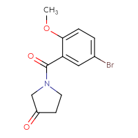 Chemical structure of 1-(5-bromo-2-methoxybenzoyl)pyrrolidin-3-one - CSSB00019933304