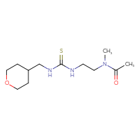 Chemical structure of N-methyl-N-[2-({[(oxan-4-yl)methyl]carbamothioyl}amino)ethyl]acetamide - CSSB21432506083