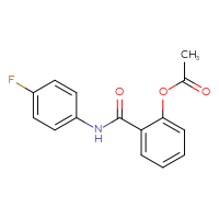 Chemical structure of 2-[(4-fluorophenyl)carbamoyl]phenyl acetate - CSSB00132523436