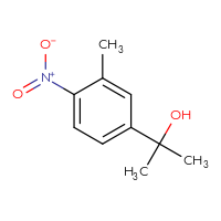 Chemical structure of 2-(3-methyl-4-nitrophenyl)propan-2-ol - CSSB00011161876