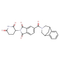 Chemical structure of 5-{10-azatricyclo[6.3.1.0²,⁷]dodeca-2,4,6-triene-10-carbonyl}-2-(2,6-dioxopiperidin-3-yl)-2,3-dihydro-1H-isoindole-1,3-dione - CSSB21454194449