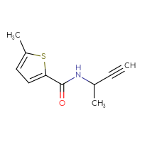 Chemical structure of N-(but-3-yn-2-yl)-5-methylthiophene-2-carboxamide - CSSB00013654410