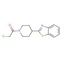 Chemical structure of 1-[4-(1,3-benzothiazol-2-yl)piperidin-1-yl]-2-chloroethan-1-one - CSSB00000399850