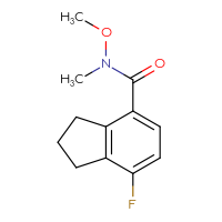 Chemical structure of 7-fluoro-N-methoxy-N-methyl-2,3-dihydro-1H-indene-4-carboxamide - CSSB07127748125