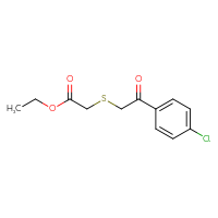Chemical structure of ethyl 2-{[2-(4-chlorophenyl)-2-oxoethyl]sulfanyl}acetate - CSSB00000257341