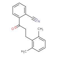Chemical structure of 2-[3-(2,6-dimethylphenyl)propanoyl]benzonitrile - CSSB00020571491