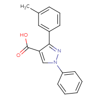 Chemical structure of 3-(3-methylphenyl)-1-phenyl-1H-pyrazole-4-carboxylic acid - CSSB00000684935