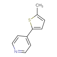 Chemical structure of 4-(5-methylthiophen-2-yl)pyridine - CSSB00009884958