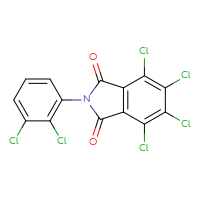 Chemical structure of 4,5,6,7-tetrachloro-2-(2,3-dichlorophenyl)-2,3-dihydro-1H-isoindole-1,3-dione - CSSB00020677302