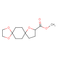 Chemical structure of methyl 1,4,9-trioxadispiro[4.2.4⁸.2⁵]tetradecane-10-carboxylate - CSSB00132312696