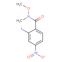 Chemical structure of 2-iodo-N-methoxy-N-methyl-4-nitrobenzamide - CSSB00021255861