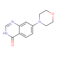 Chemical structure of 7-(morpholin-4-yl)-3,4-dihydroquinazolin-4-one - CSSB00020606235