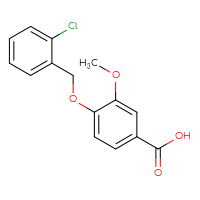 Chemical structure of 4-[(2-chlorophenyl)methoxy]-3-methoxybenzoic acid - CSSB00000681727