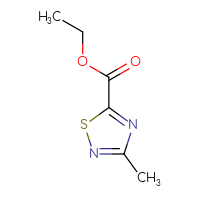 Chemical structure of ethyl 3-methyl-1,2,4-thiadiazole-5-carboxylate - CSSB00000691726