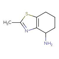 Chemical structure of 2-methyl-4,5,6,7-tetrahydro-1,3-benzothiazol-4-amine - CSSB00011935004