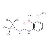 Chemical structure of 1-(2,3-dimethoxyphenyl)-3-(2,2,3,3-tetramethylcyclopropyl)urea - CSSB02052993772