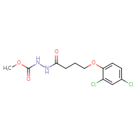 Chemical structure of 4-(2,4-dichlorophenoxy)-N'-(methoxycarbonyl)butanehydrazide - CSSB00020581635