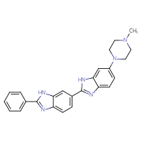 Chemical structure of 6-(4-methylpiperazin-1-yl)-2-(2-phenyl-1H-1,3-benzodiazol-6-yl)-1H-1,3-benzodiazole - CSSB00102527303