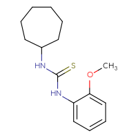 Chemical structure of 1-cycloheptyl-3-(2-methoxyphenyl)thiourea - CSSB00030430777