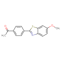 Chemical structure of 1-[4-(6-methoxy-1,3-benzothiazol-2-yl)phenyl]ethan-1-one - CSSB02542067962