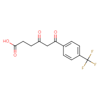 Chemical structure of 4,6-dioxo-6-[4-(trifluoromethyl)phenyl]hexanoic acid - CSSB21432454407